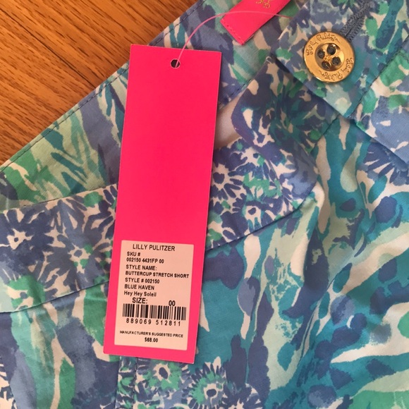 NWT LILLY PULITZER 5" Buttercup Stretch Short size 00 scallop hem shorts - Picture 5 of 5